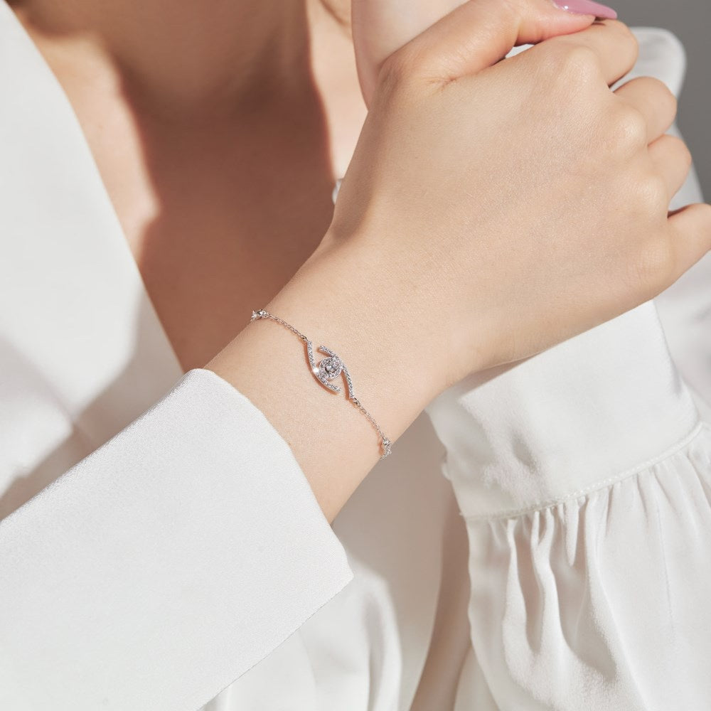 [OAKJURI Jewelry]Lucky Eye Pave-Set Diamond Bracelet