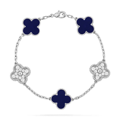 [OAKJURI Jewelry]CLOVER 5 MOTIF LAPIS LAZULI BRACELET COLLECTION