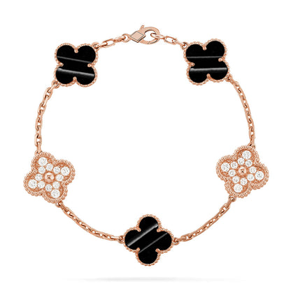 [OAKJURI Jewelry] CLOVER 5 MOTIF PULSAR STONE BRACELET COLLECTION
