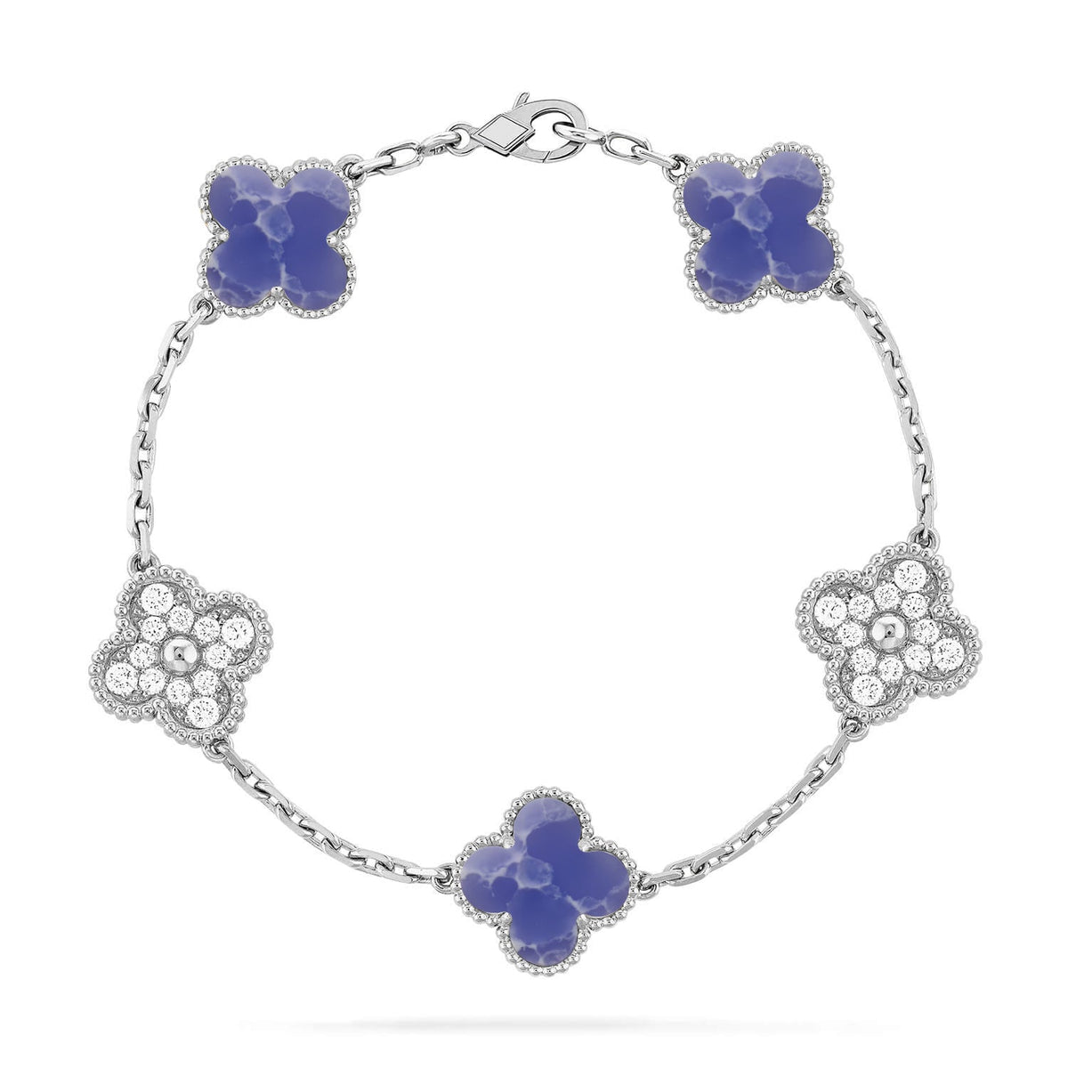 [OAKJURI Jewelry]CLOVER 5 MOTIF BLUE VEINS BRACELET COLLECTION