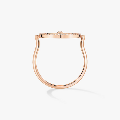 [OAKJURI Jewelry]LUCKY MOVE PINK GOLD DIAMOND RING