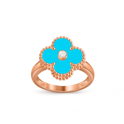 [OAKJURI Jewelry]CLOVER DIAMOND RING ROSE GOLD COLLECTION