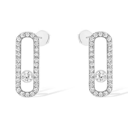 [OAKJURI Jewelry]MOVE UNO STUD DIAMOND PAVED EARRINGS