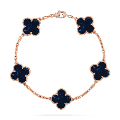 [OAKJURI Jewelry]CLOVER 5 MOTIF PIETERSITE BRACELET COLLECTION