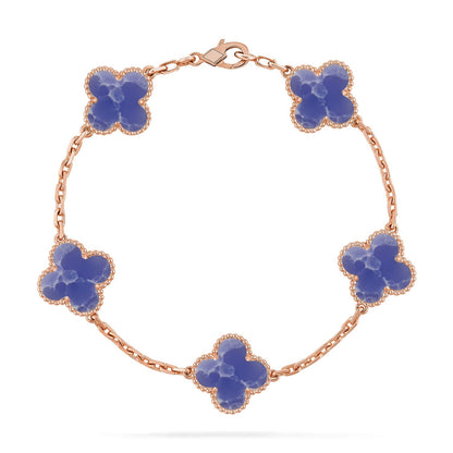 [OAKJURI Jewelry]CLOVER 5 MOTIF BLUE VEINS BRACELET COLLECTION