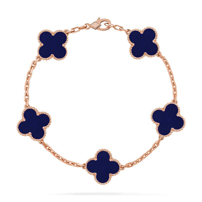 [OAKJURI Jewelry]CLOVER 5 MOTIF LAPIS LAZULI BRACELET COLLECTION