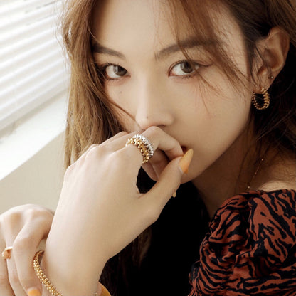 [OAKJURI Jewelry] CLASH SMALL HOOP EARRINGS