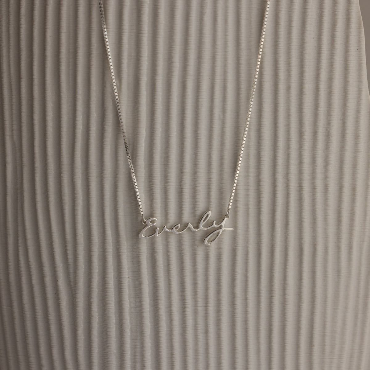Callie Box Chain Name Necklace
