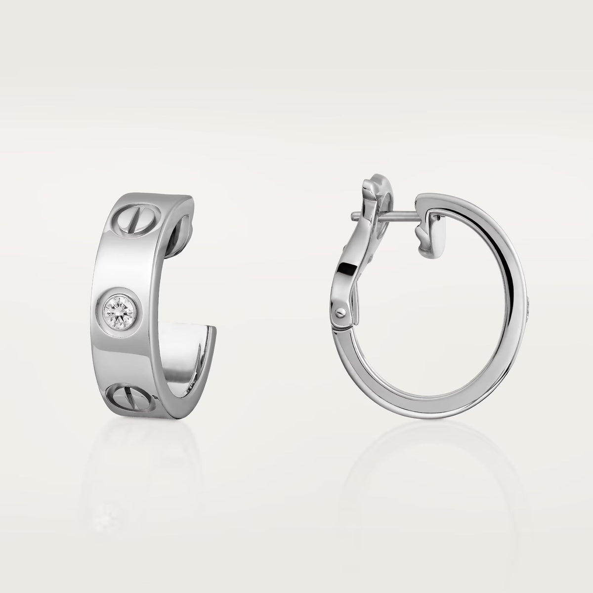 [OAKJURI Jewelry] LOVE EARRINGS 5.7MM 2 DIAMONDS