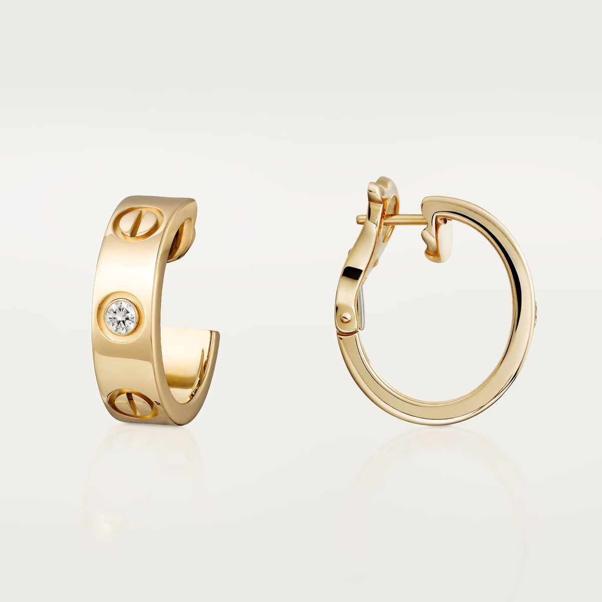 [OAKJURI Jewelry] LOVE EARRINGS 5.7MM 2 DIAMONDS
