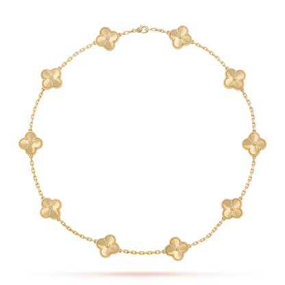 [OAKJURI Jewelry]CLOVER 10 MOTIFS LASER NECKLACE