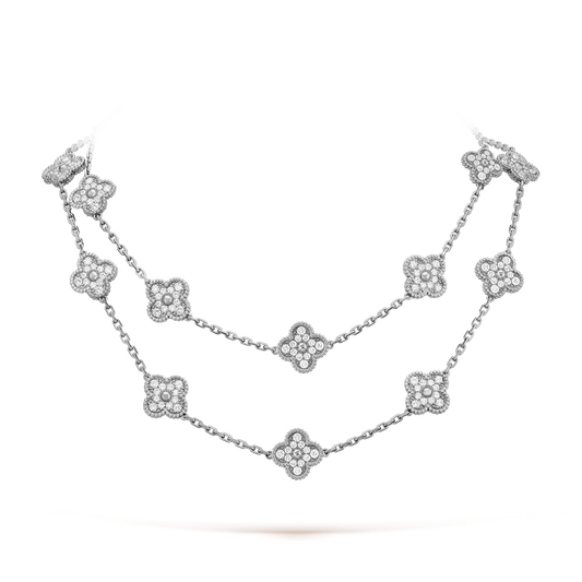 [OAKJURI Jewelry]CLOVER 20 MOTIFS DIAMOND SILVER