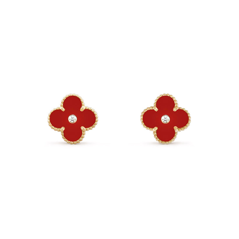 [OAKJURI Jewelry]CLOVER  15MM DIAMOND EARRINGS COLLECTION