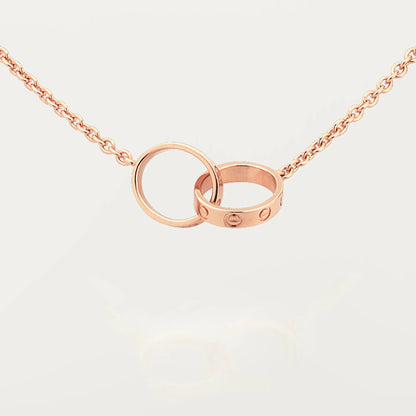 [OAKJURI Jewelry] LOVE DOUBLE RING NECKLACE