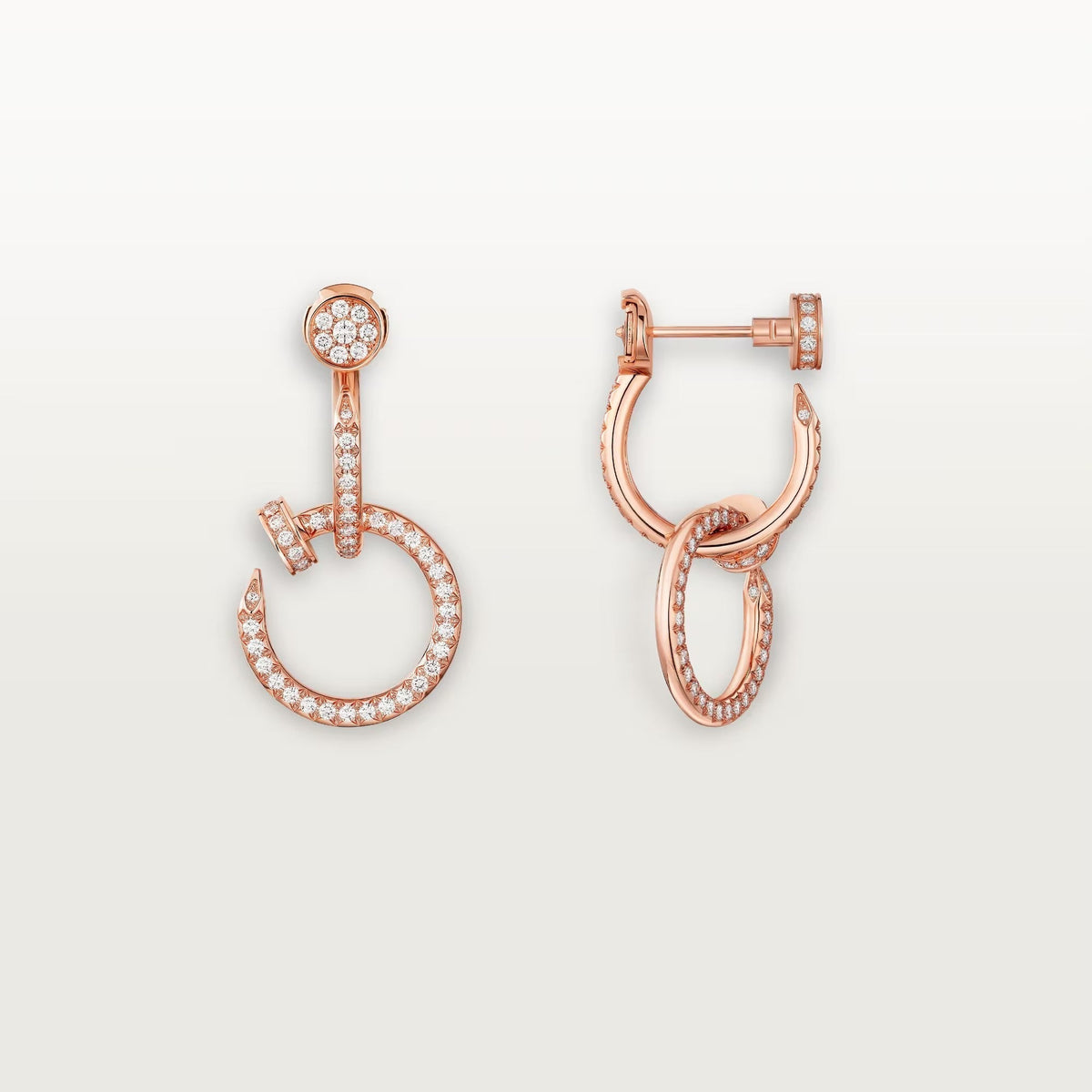 [OAKJURI Jewelry] JUSTE FULL DIAMOND DOUBLE EARRINGS