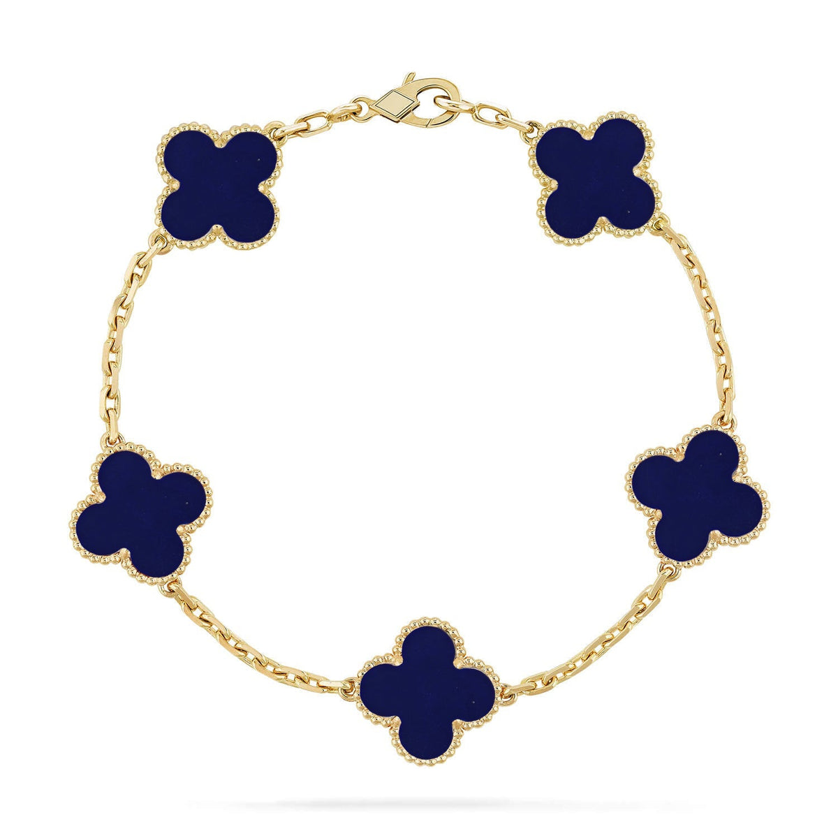 [OAKJURI Jewelry]CLOVER 5 MOTIF LAPIS LAZULI BRACELET COLLECTION