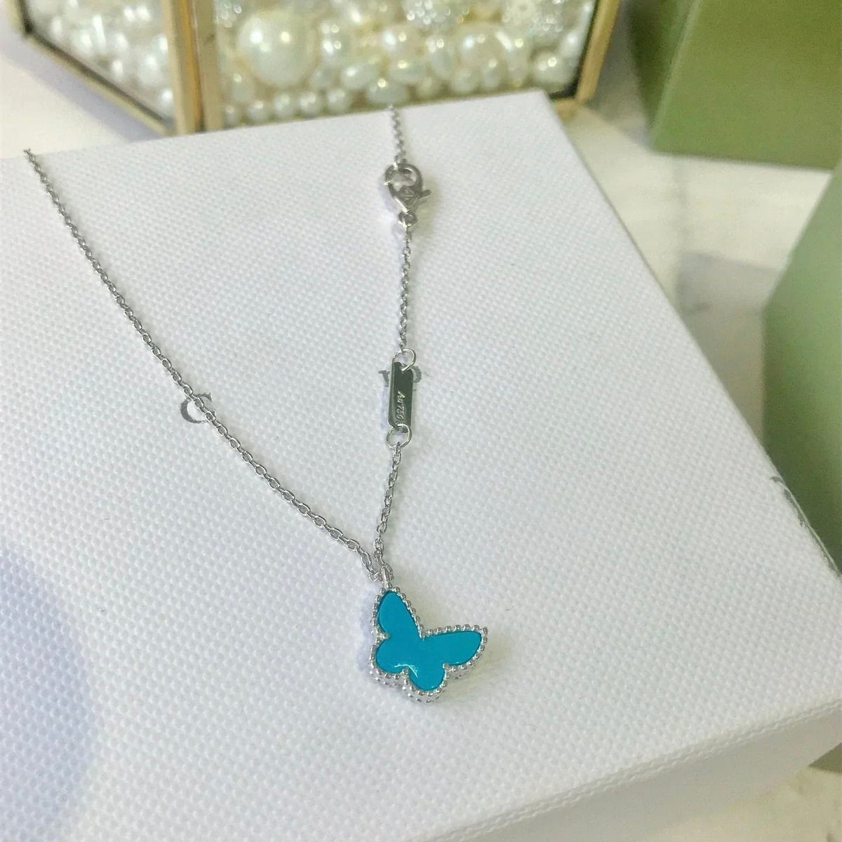 [OAKJURI Jewelry]BUTTERFLY TURQUOISE BUTTERFLY BRACELET SILVER