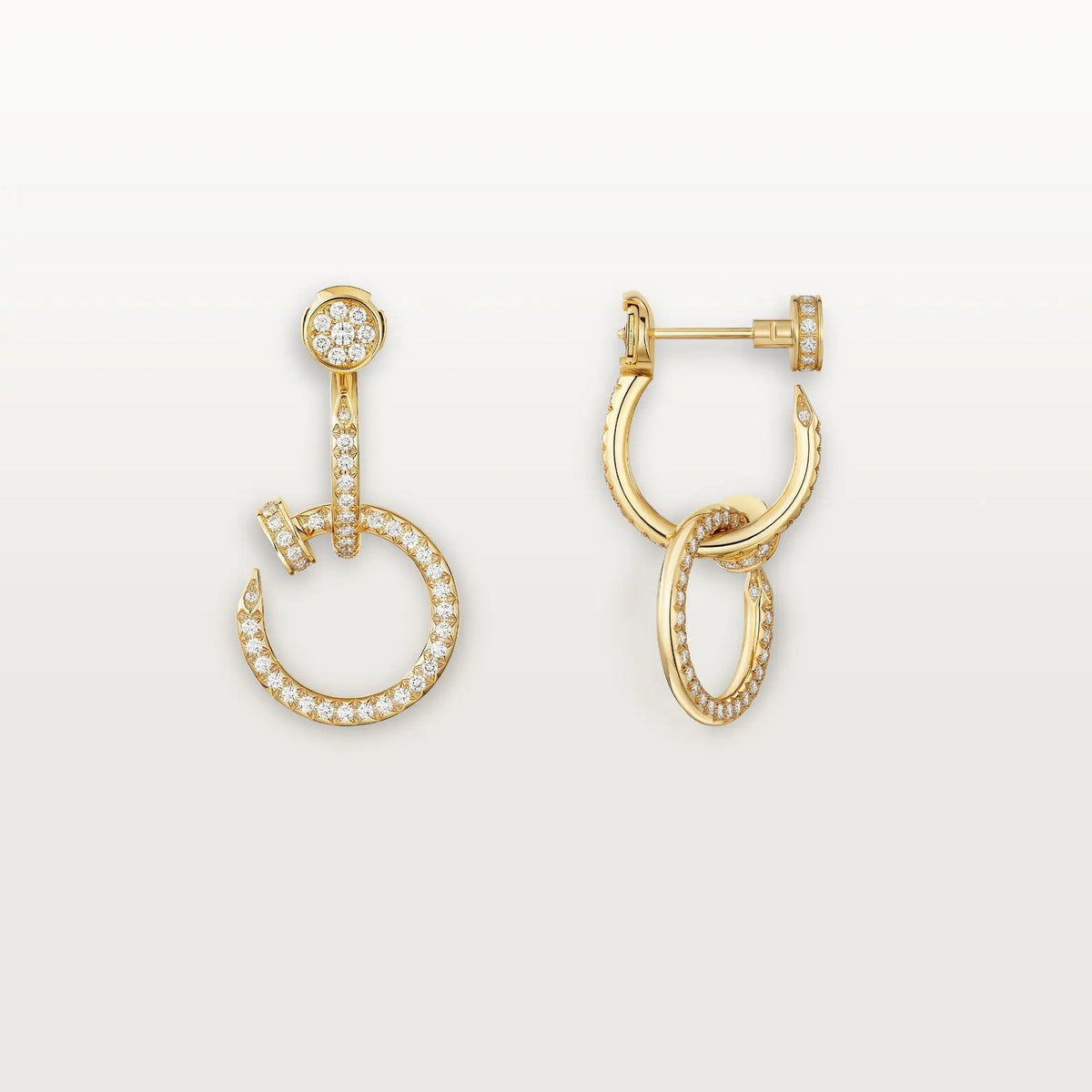 [OAKJURI Jewelry] JUSTE FULL DIAMOND DOUBLE EARRINGS