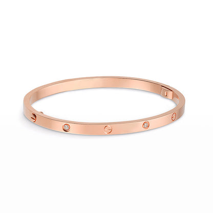 [OAKJURI Jewelry] LOVE BRACELET 3.65MM 6 DIAMONDS