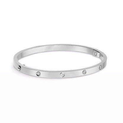 [OAKJURI Jewelry] LOVE BRACELET 3.65MM 6 DIAMONDS