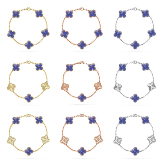 [OAKJURI Jewelry]CLOVER 5 MOTIF BLUE VEINS BRACELET COLLECTION
