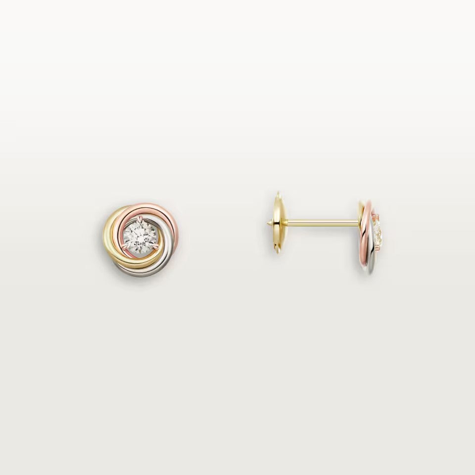 [OAKJURI Jewelry] TRINITY STUD DIAMOND EARRINGS