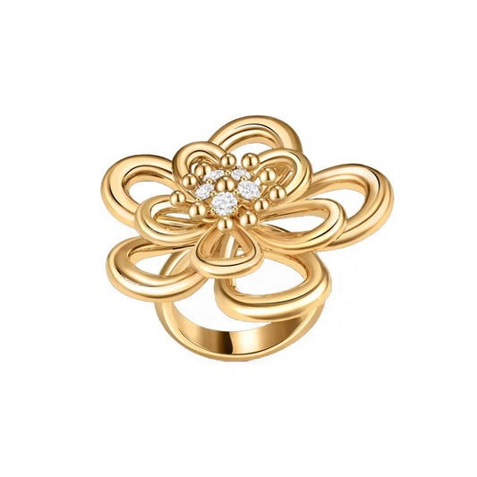 [OAKJURI Jewelry] FLOWERLACE RING 5 DIAMONDS
