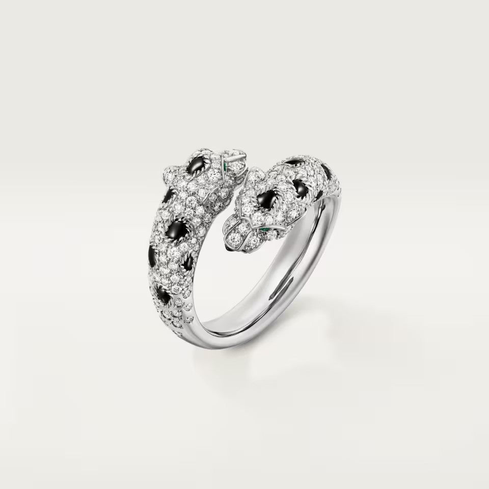 [OAKJURI Jewelry] PANTHERE DOUBLE HEADED FULL DIAMOND  RING