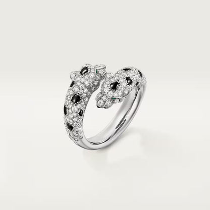 [OAKJURI Jewelry] PANTHERE DOUBLE HEADED FULL DIAMOND  RING