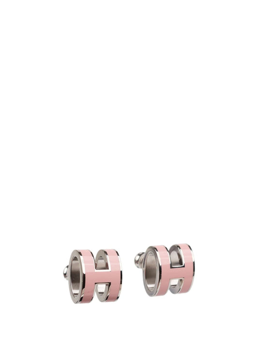 [OAKJURI Jewelry]MINI POP H SILVER EARRINGS PINK