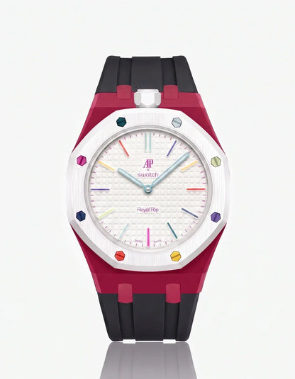 Silicone Strap & Case  Royal Pop Huit Blanc(Customize  Colors)