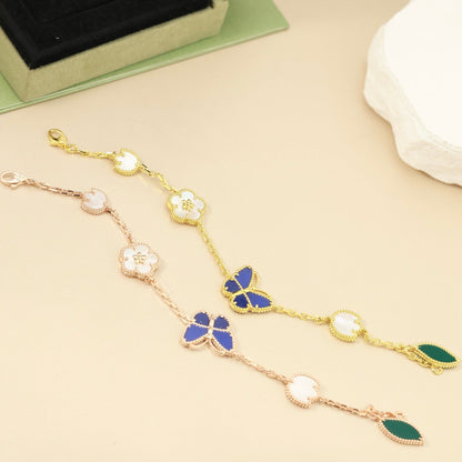 [OAKJURI Jewelry]LUCKY SPRING BUTTERFLY 5 MOTIF BRACELET