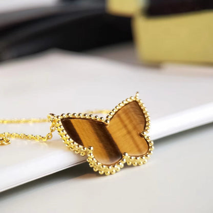 [OAKJURI Jewelry] TIGER__ EYE BUTTERFLY NECKLACE