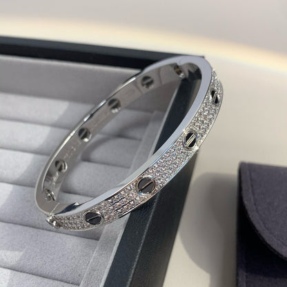 [OAKJURI Jewelry] LOVE BRACELET 6.1MM DIAMOND-PAVED CERAMIC