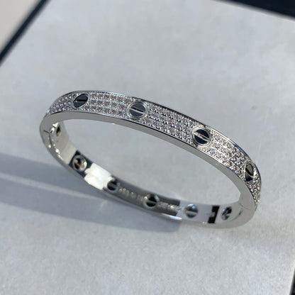 [OAKJURI Jewelry] LOVE BRACELET 6.1MM DIAMOND-PAVED CERAMIC