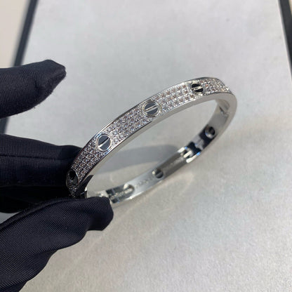 [OAKJURI Jewelry] LOVE BRACELET 6.1MM DIAMOND-PAVED CERAMIC