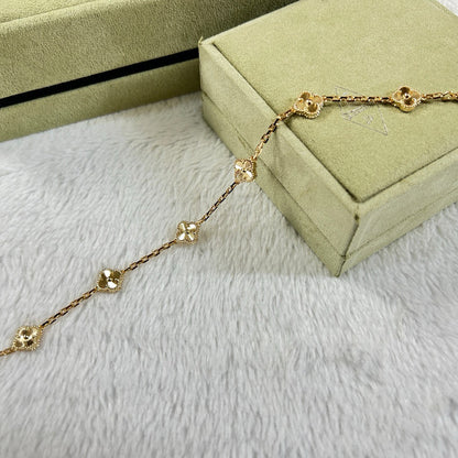 [OAKJURI Jewelry]CLOVER 6 MOTIF DIAMOND BRACELET