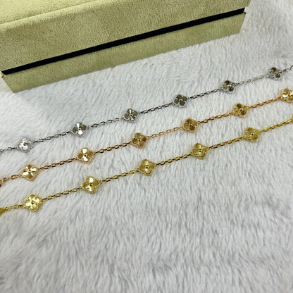 [OAKJURI Jewelry]CLOVER 6 MOTIF DIAMOND BRACELET