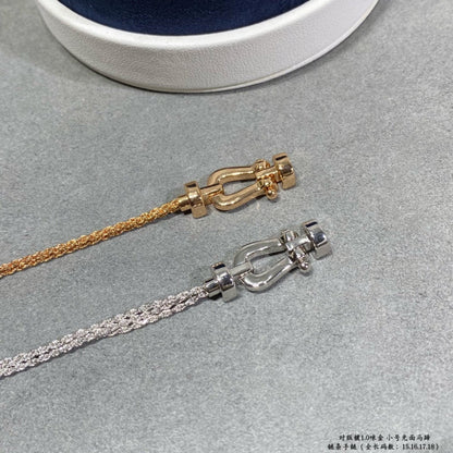 [OAKJURI Jewelry]FORCE SMALL HORSESHOE  DIAMOND CHAIN ROPE BRACELET