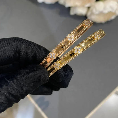 [OAKJURI Jewelry]CLOVER BRACELET 4MM DIAMONDS
