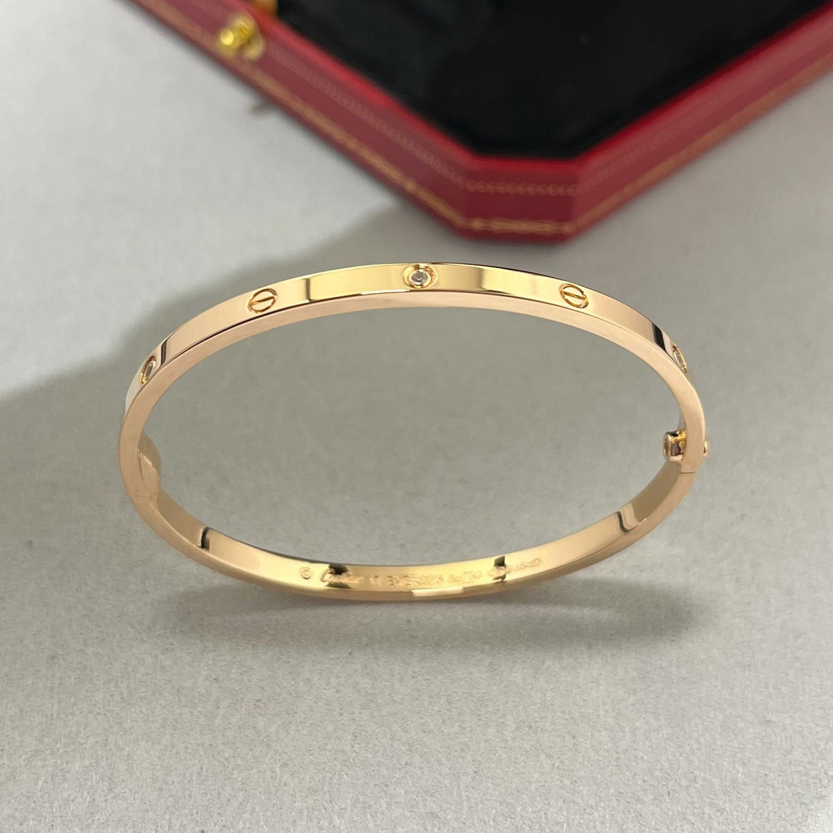 [OAKJURI Jewelry] LOVE BRACELET 3.65MM 6 DIAMONDS