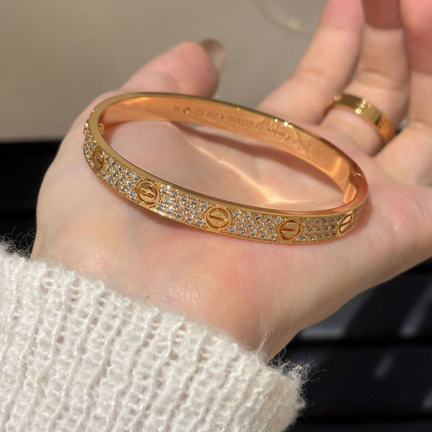 [OAKJURI Jewelry] LOVE BRACELET 6.1MM DIAMOND-PAVED