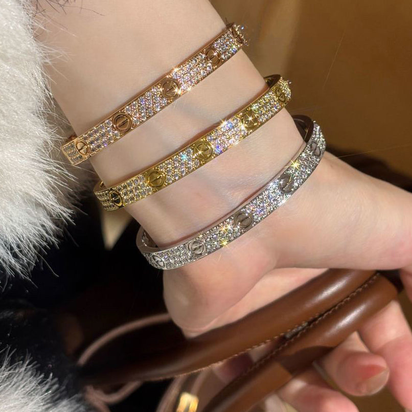 [OAKJURI Jewelry] LOVE BRACELET 6.1MM DIAMOND-PAVED