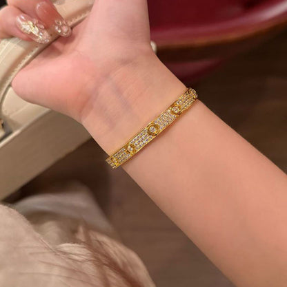 [OAKJURI Jewelry] LOVE BRACELET 6.1MM DIAMOND-PAVED 10 BIG DIAMONDS