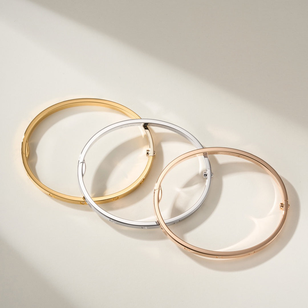 [OAKJURI Jewelry] LOVE BRACELET 3.65MM 6 DIAMONDS
