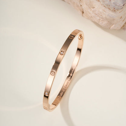 [OAKJURI Jewelry] LOVE BRACELET 3.65MM 6 DIAMONDS