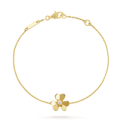 [OAKJURI Jewelry]FRIVOLE GOLD FLOWER PINK MALACHITE BRACELET