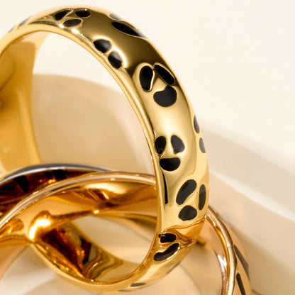 [OAKJURI Jewelry] TRINITY  RING LEOPARD PRINT