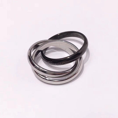 [OAKJURI Jewelry] TRINITY 3.2MM RING BLACK CERAMIC