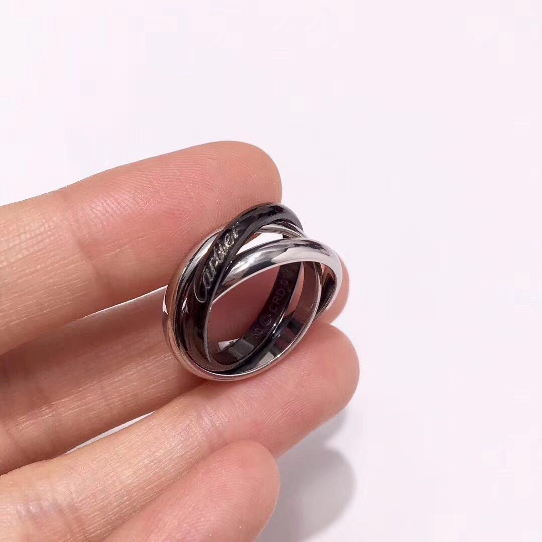 [OAKJURI Jewelry] TRINITY 3.2MM RING BLACK CERAMIC